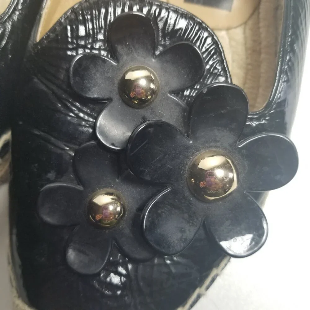 Marc Jacobs Women's Black Daisy Studded Espadrille Shoes EU 36 US 6